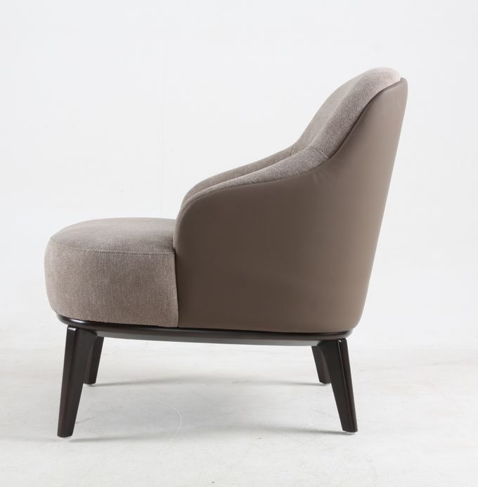Poltronas do escritório do lazer do hotel da cafetaria da sala de visitas com pés de madeira 5