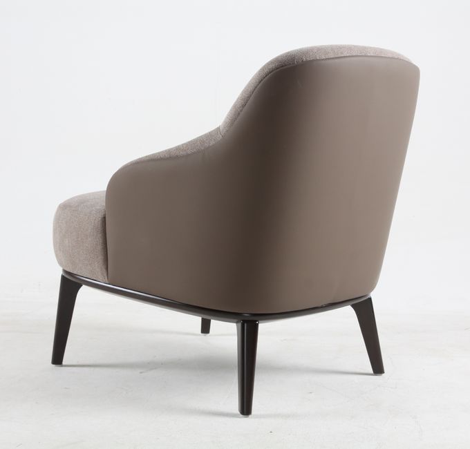 Poltronas do escritório do lazer do hotel da cafetaria da sala de visitas com pés de madeira 4