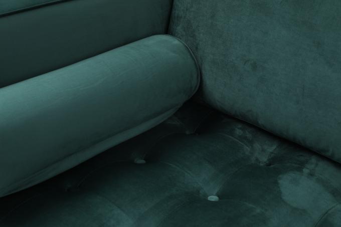 Tela industrial retro 3 Seater Sofa Homestay Light Luxury Green de veludo do estilo 1