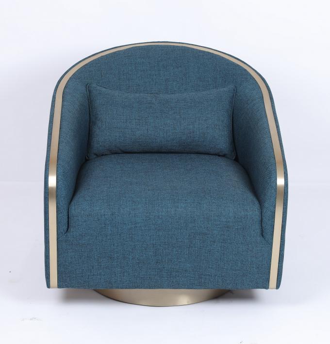Moderno e confortável tecido azul lounge poltrona sofá para quarto de hotel 1