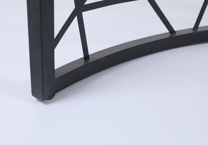 Tabela de console dianteira curvada costume com base superior e decorativa de madeira do ferro 0