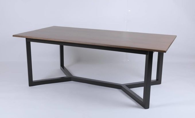 Mesa de madeira feita sob encomenda do quarto moderno com console do metal 1