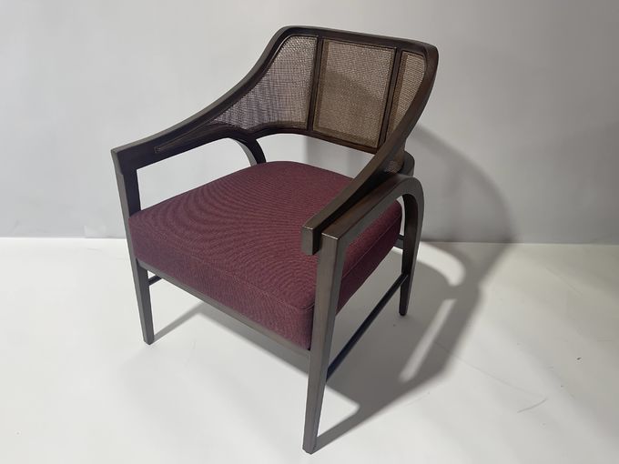 Cane Chair With Upholstery Fabric luxuoso moderno para o hotel comercial 1