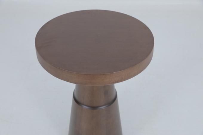 Tabela de café de sala de estar de madeira redonda personalizada para uso doméstico e comercial 2