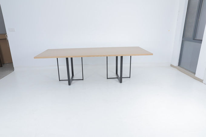 Mesa de madeira feita sob encomenda do quarto moderno com console do metal 3