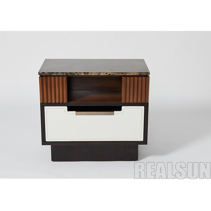 Mesa-de-cabeceira com tampo de mármore estilo americano Mesa-de-cabeceira Móveis de quarto 1