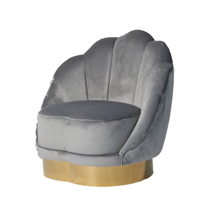 Vieira americana Shell Shaped Living Room Sofa da tela de veludo 0