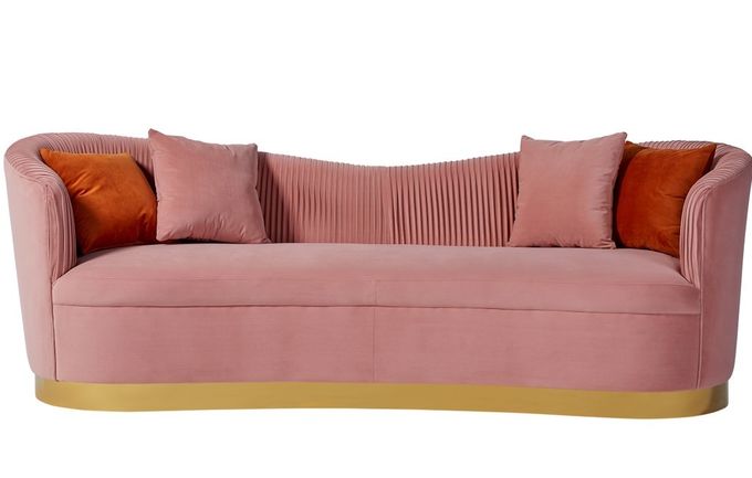 O estilo country francês da tela de veludo deita sofás da tela da sala de visitas 1