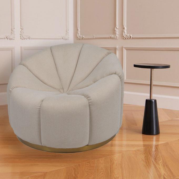 Lazer Sofa With Metal Base da abóbora de veludo da mobília da sala de visitas único 5