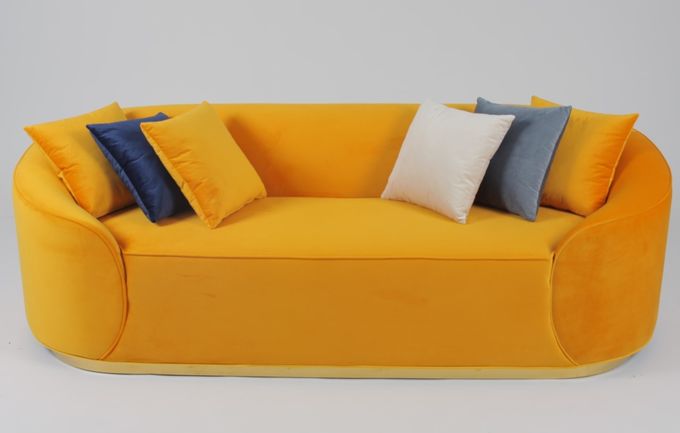 Veludo Sofa With Metal Base da tela da sala de visitas 2