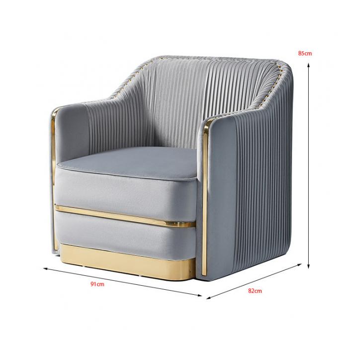 Única base contemporânea de Sofa With Gold Stainless Steel da sala de visitas 3