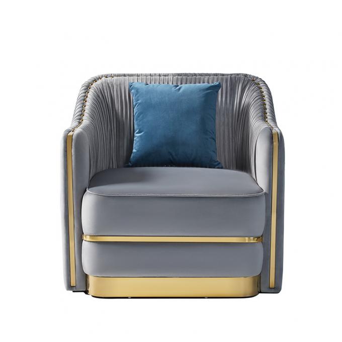 Única base contemporânea de Sofa With Gold Stainless Steel da sala de visitas 1