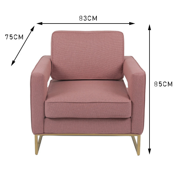 Cadeira ocasional da sala de visitas 0.47cbm moderna cor-de-rosa 2