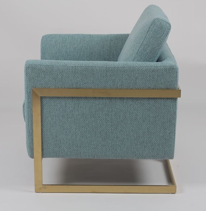poltrona azul da tela da altura de 85cm com o ouro de aço inoxidável 2