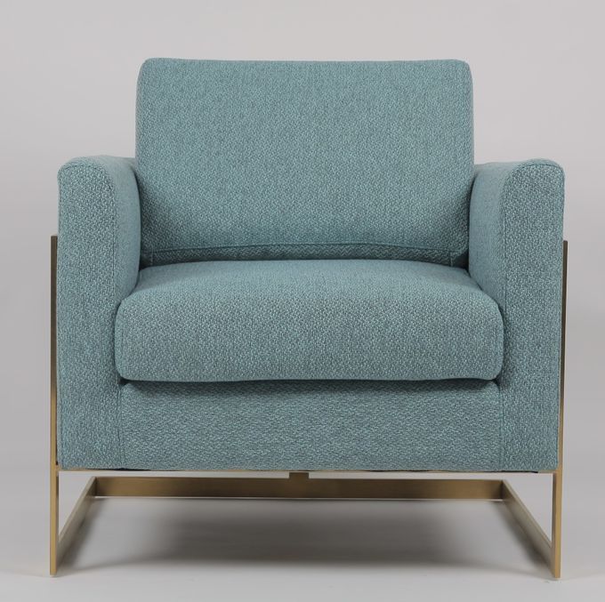 poltrona azul da tela da altura de 85cm com o ouro de aço inoxidável 0