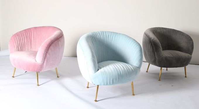 Escuro moderno - altura azul da poltrona 75cm do acento de veludo 3