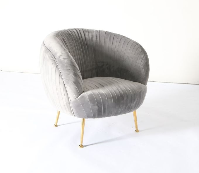 Escuro moderno - altura azul da poltrona 75cm do acento de veludo 1