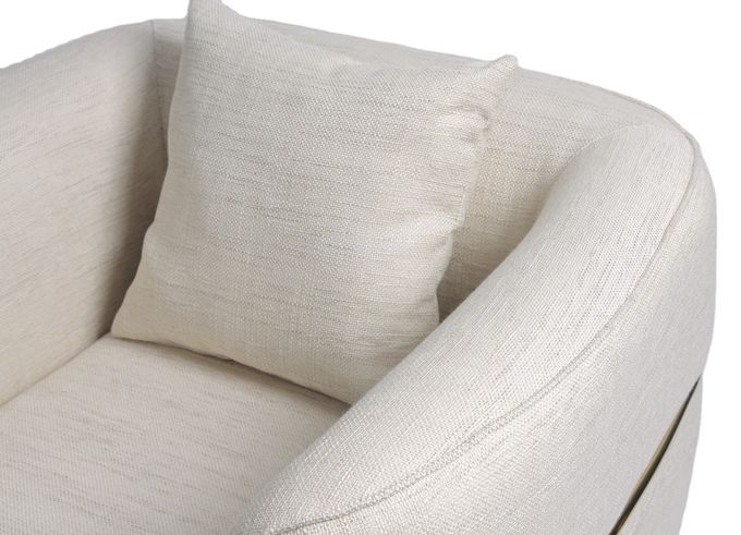 cadeira de sala de estar estofada 89*85*90CM da tela com o ouro de aço inoxidável 0