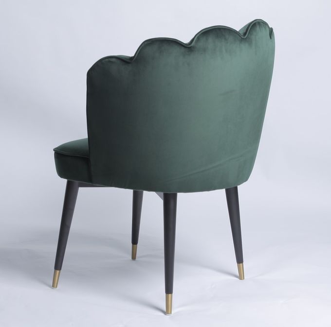 Cadeira de jantar moderna de veludo nórdico de W49cm D 47cm H82cm 4