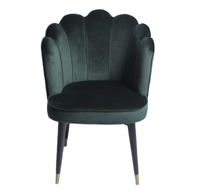Cadeira de jantar moderna de veludo nórdico de W49cm D 47cm H82cm 3