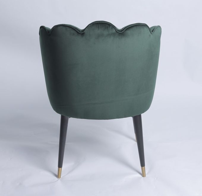 Cadeira de jantar moderna de veludo nórdico de W49cm D 47cm H82cm 1