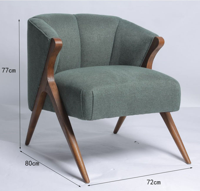 Pés americanos de Sofa Chair With Solid Wood da poltrona do Webbing do estilo 0