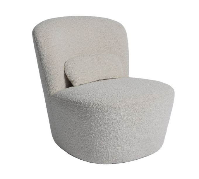 Tela moderna Sofa Chair da única poltrona bege de veludo 75*82*70cm 1