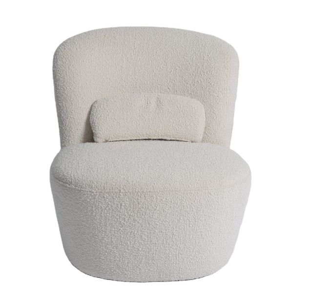 Tela moderna Sofa Chair da única poltrona bege de veludo 75*82*70cm 0