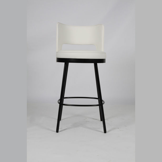 Tamborete branco do pé do metal do coxim para o luxo moderno da sala de visitas 1