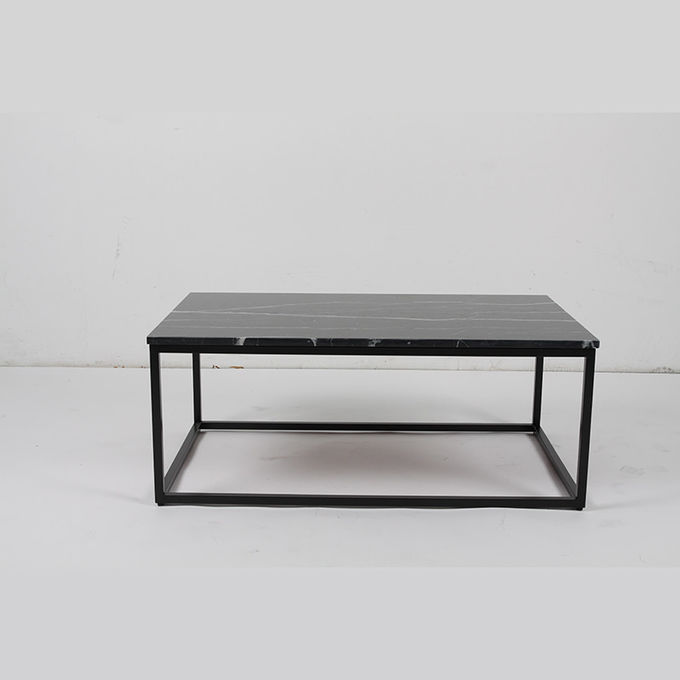 Mesa de centro baixa de aço inoxidável superior de mármore do estilo nórdico para a sala de visitas 1