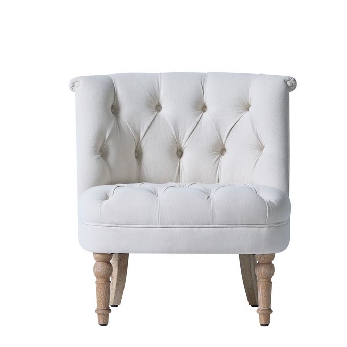 o botão branco da altura de 55cm adornou a cadeira ocasional da tela com base da madeira maciça 0