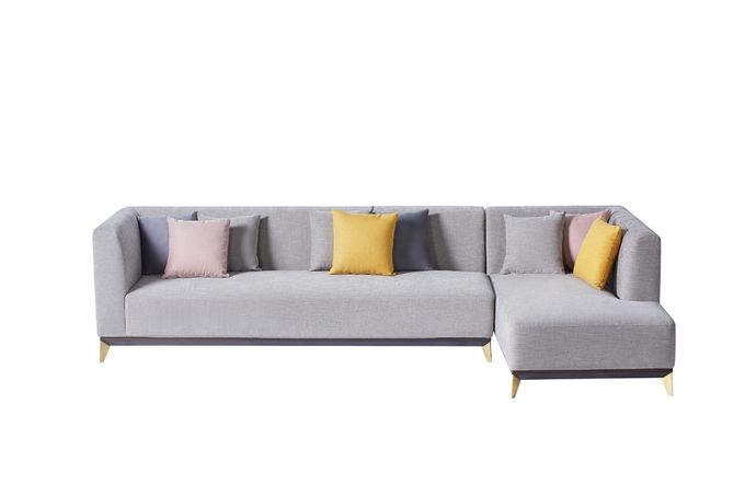 Tela moderna feita sob encomenda Sofa Furniture Solid Wood de veludo 0