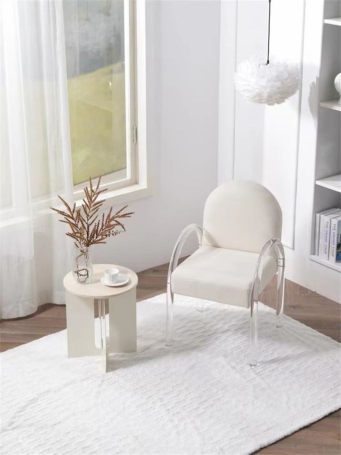 Decoração luxuosa da casa da luz contemporânea acrílica da cadeira da sala de jantar 1