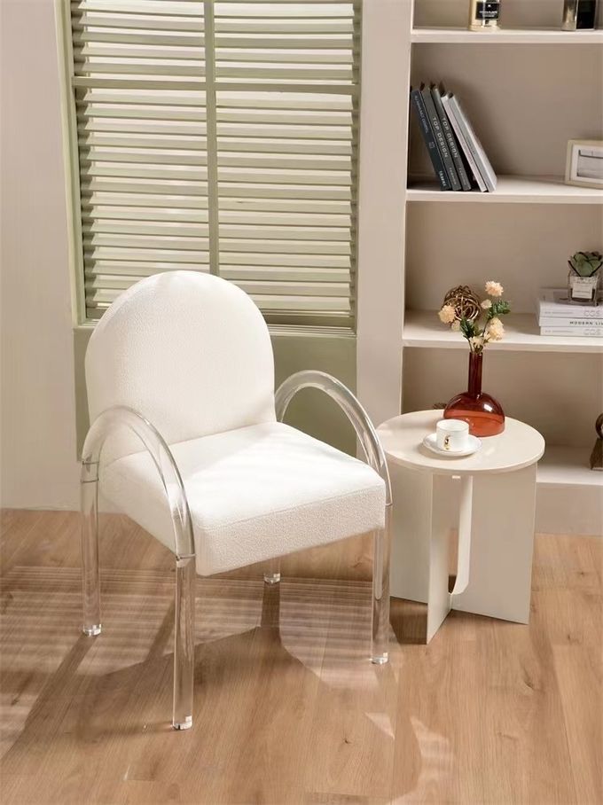 Decoração luxuosa da casa da luz contemporânea acrílica da cadeira da sala de jantar 2