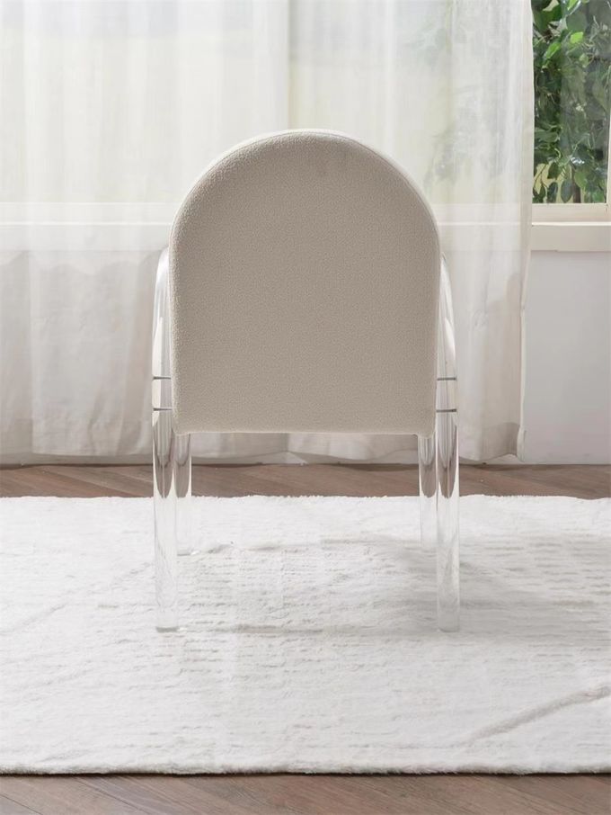 Decoração luxuosa da casa da luz contemporânea acrílica da cadeira da sala de jantar 3