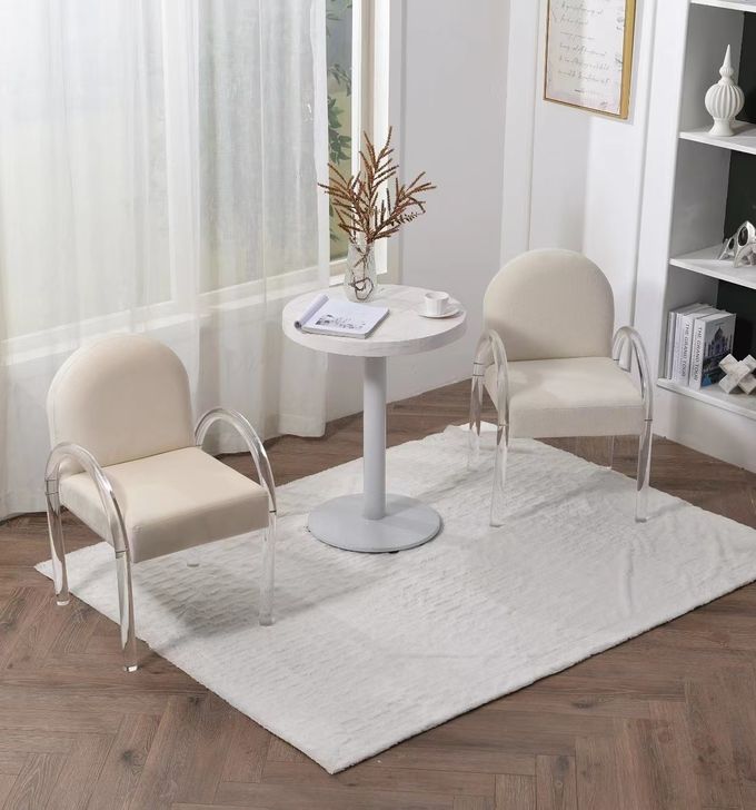 Decoração luxuosa da casa da luz contemporânea acrílica da cadeira da sala de jantar 0