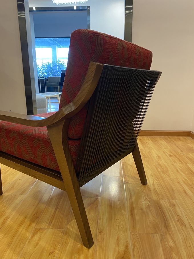 funiture confortável do hotel do appartement do estilo moderno da madeira maciça da cadeira do longue 1