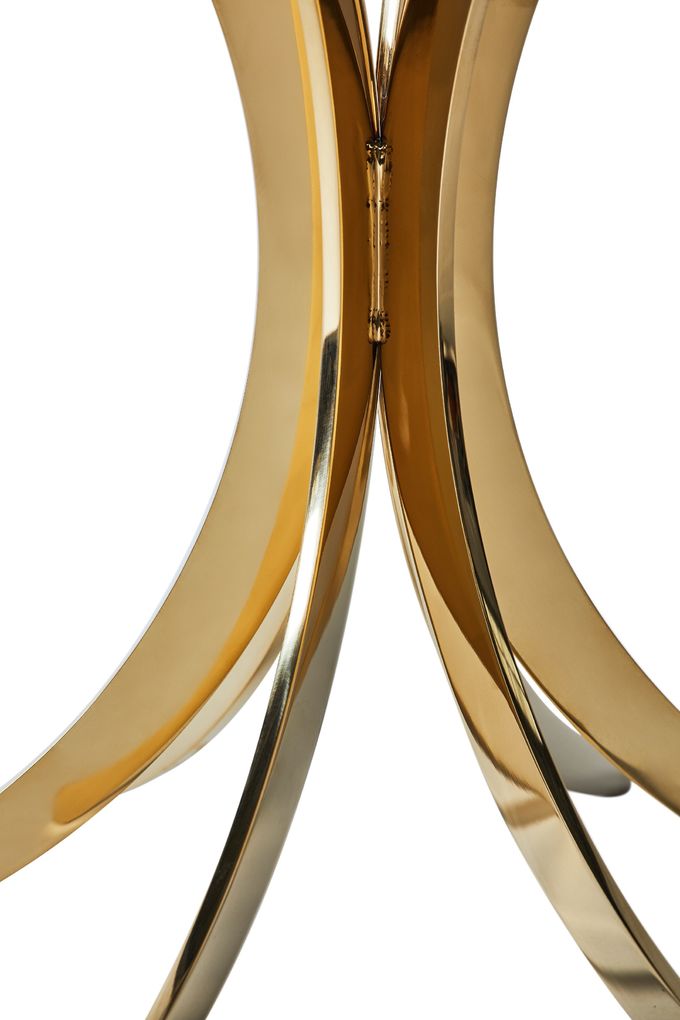 De aço inoxidável dourado da mesa de centro de Crystal Round Living Room Marble 0